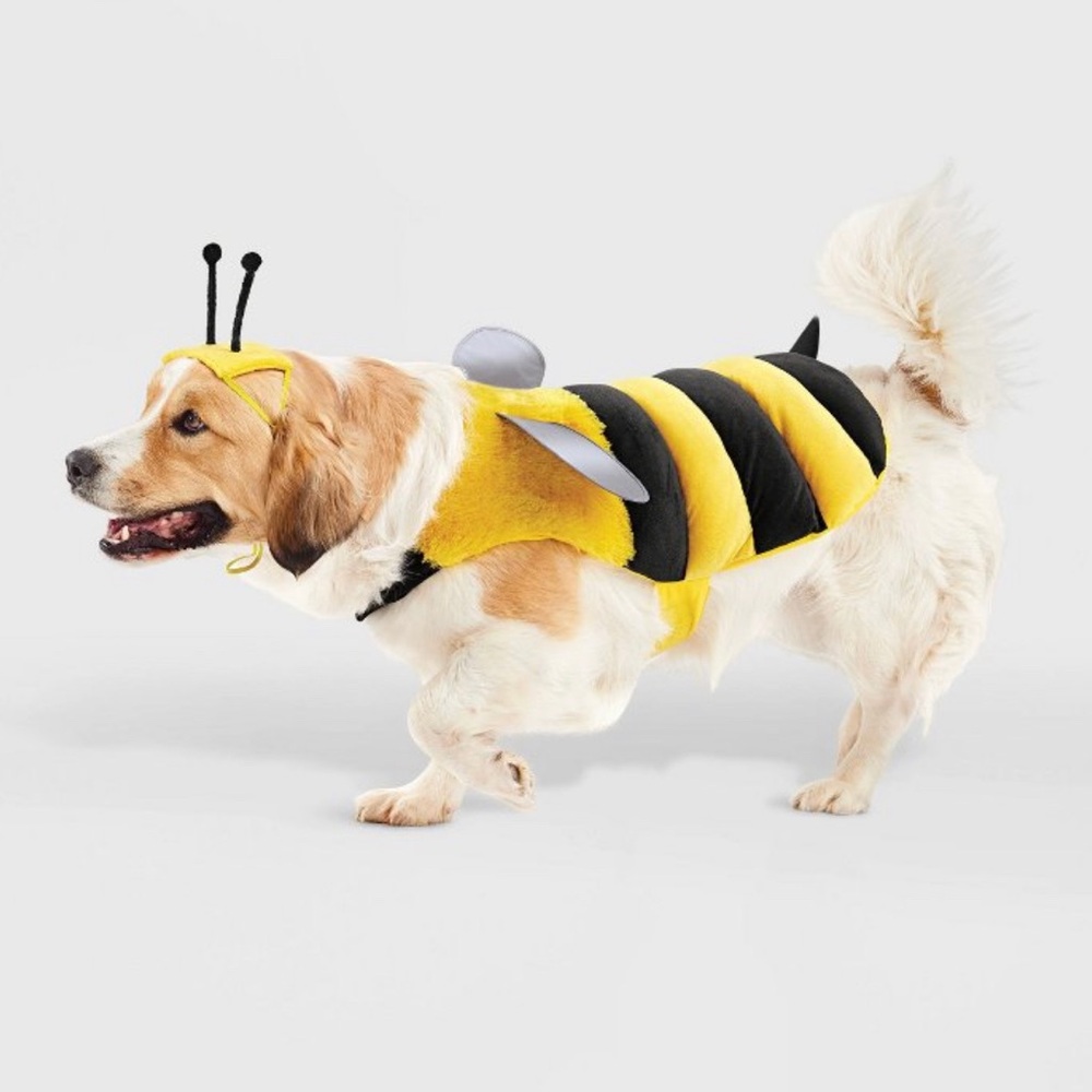 NEW IN PACKAGING- Halloween Full Body Bee with Reflective Wings Dog Costume